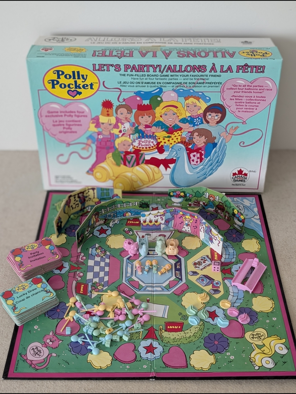 Vintage Polly Pocket Let's Party Board Game 1993 - Picture 1 of 13